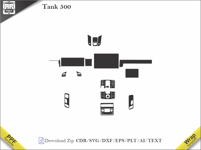 Tank 500 Car PPF Template