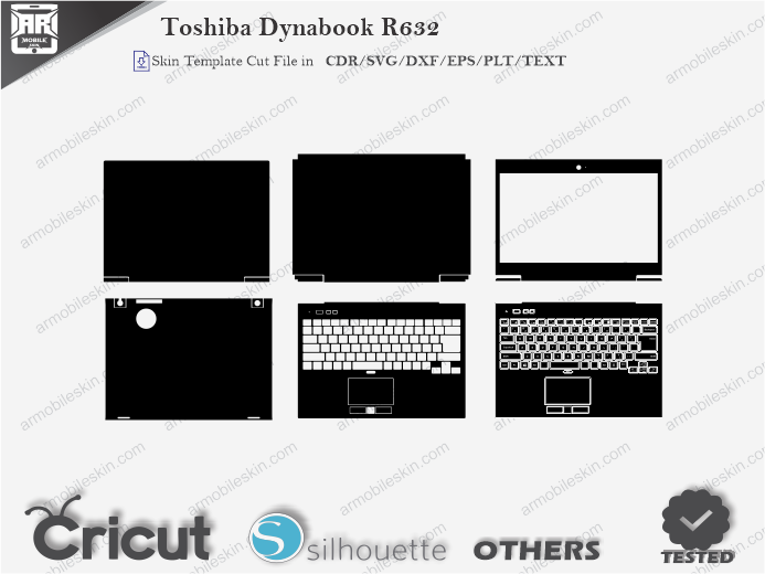 Toshiba Dynabook R632 Skin Template Vector