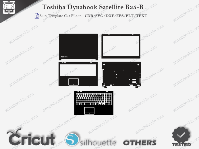 Toshiba Dynabook Satellite B35-R Skin Template Vector