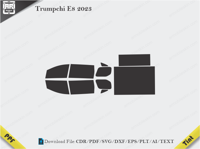 Trumpchi E8 2023 Tint Film Cutting Template