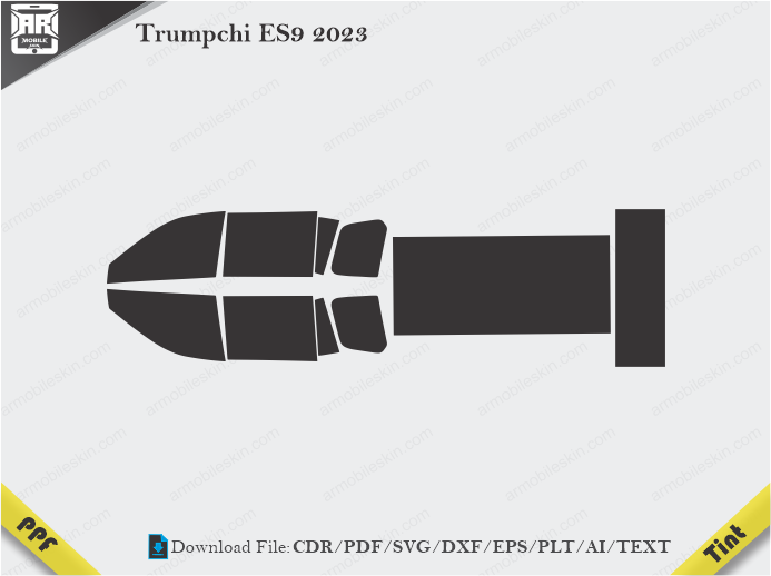 Trumpchi ES9 2023 Tint Film Cutting Template