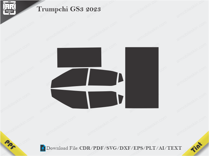 Trumpchi GS3 2023 Tint Film Cutting Template