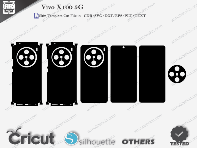 Vivo X100 5G Skin Template Vector