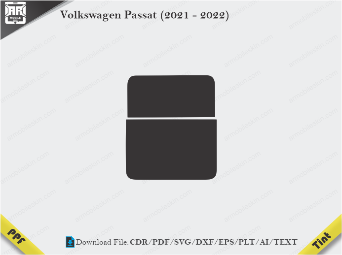Volkswagen Passat (2021 – 2022) Tint Film Cutting Template