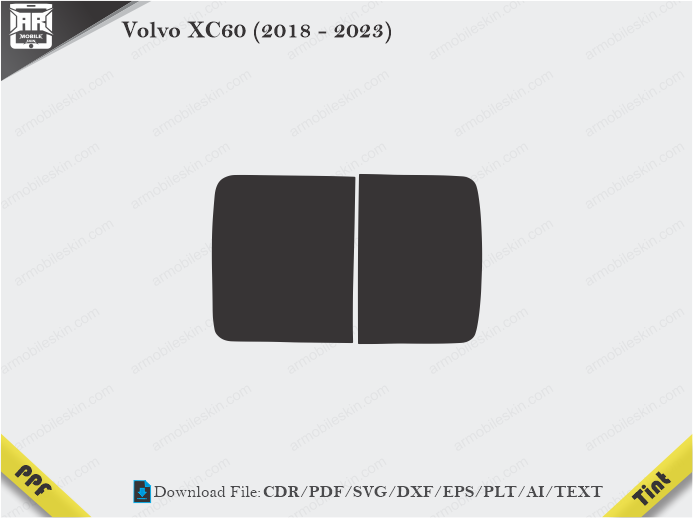 Volvo XC60 (2018 – 2023) Tint Film Cutting Template