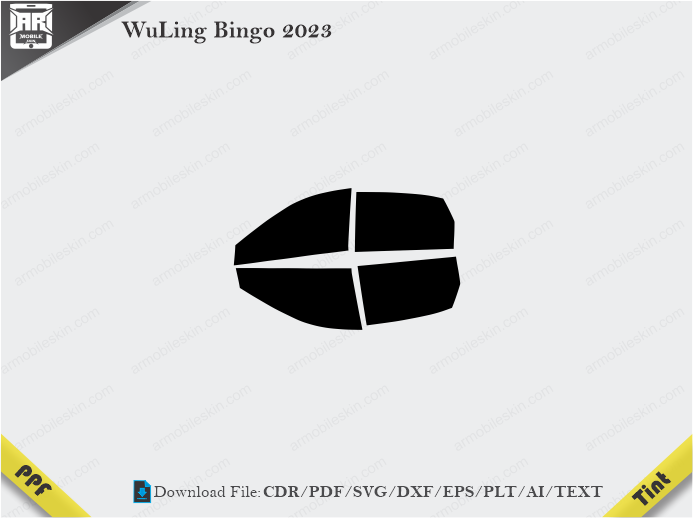 WuLing Bingo (2023 – 2024) Tint Film Cutting Template