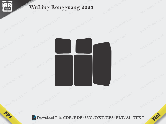 WuLing Rongguang (2023 - 2024) Tint Film Cutting Template