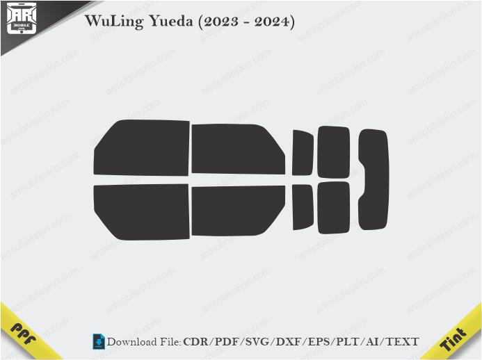 WuLing Yueda (2023 – 2024) Tint Film Cutting Template