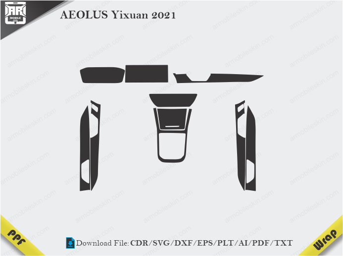 AEOLUS Yixuan 2021 Car Interior PPF or Wrap Template