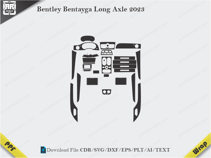 Bentley Bentayga Long Axle 2023 Car Interior PPF Template