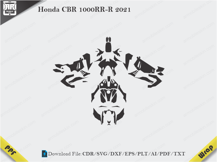 Honda CBR 1000RR-R 2021 Wrap Skin Template