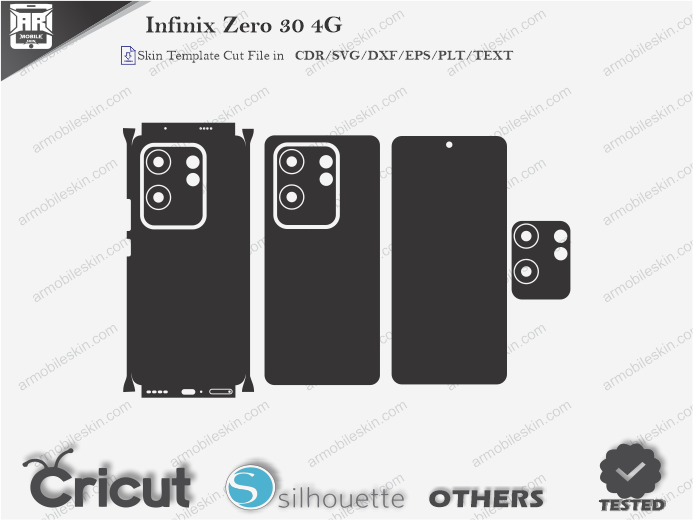 Infinix Zero 30 4G Skin Template Vector