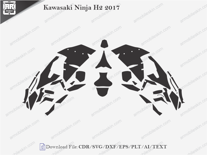 Kawasaki Ninja H2 2017 Wrap Skin Template