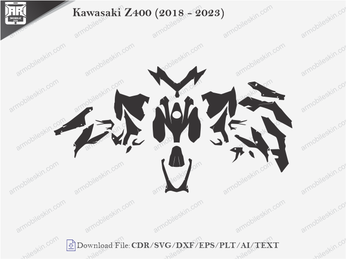 Kawasaki Z400 (2018 - 2023) Wrap Skin Template