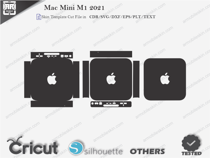 Mac Mini M1 2021 Skin Template Vector