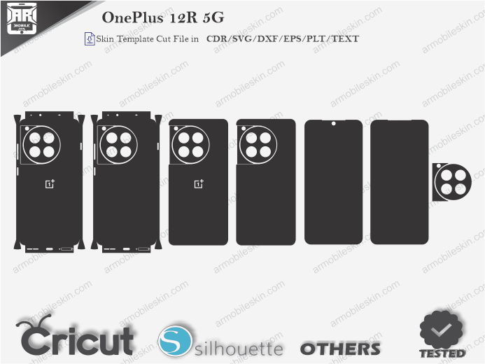 OnePlus 12R 5G Skin Template Vector