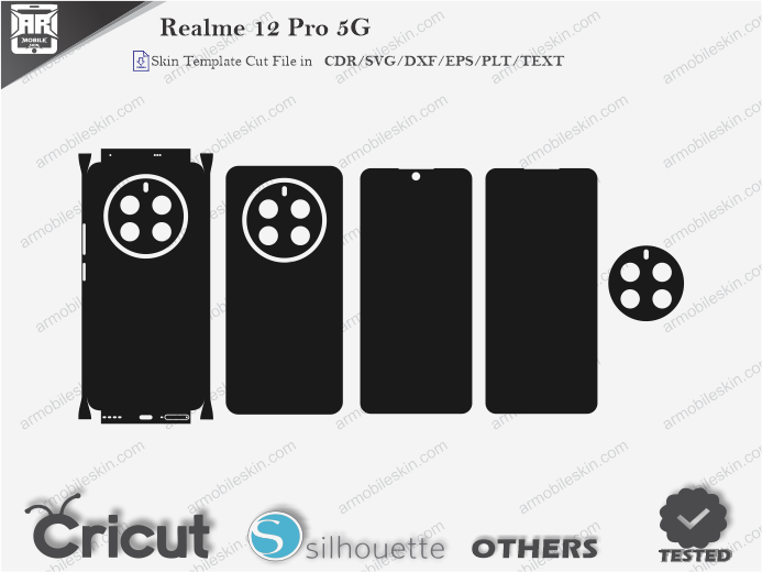 Realme 12 Pro 5G Skin Template Vector