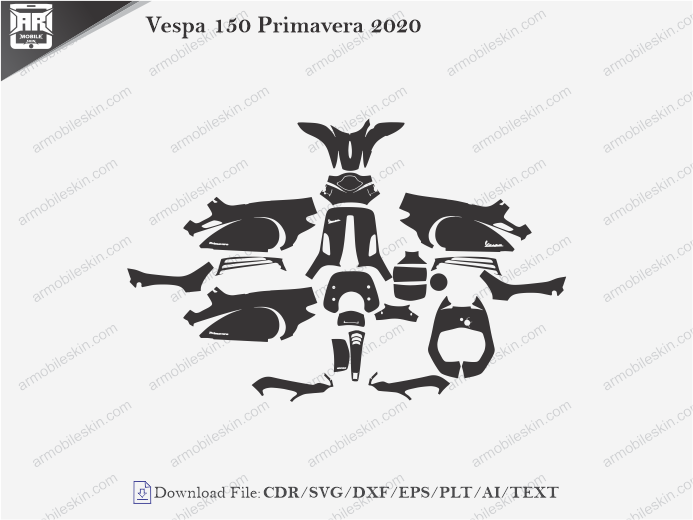 Vespa 150 Primavera 2020 Wrap Skin Template