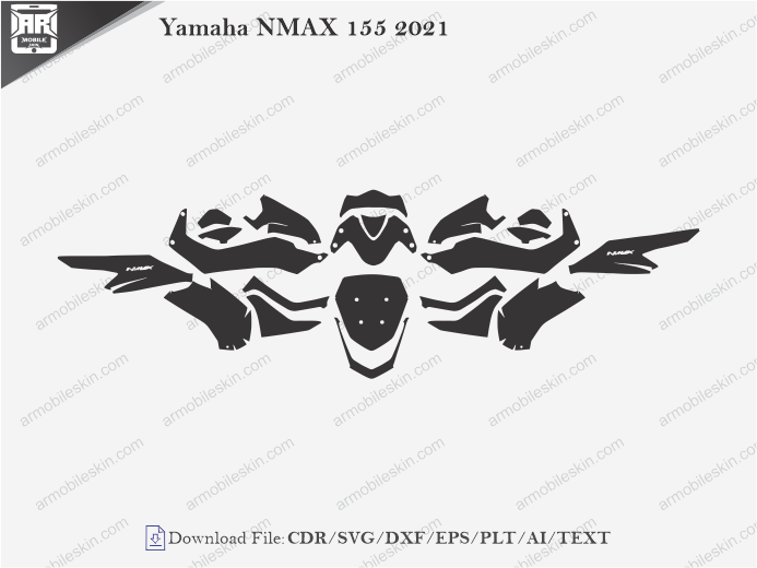 Yamaha NMAX 155 2021 Wrap Skin Template Vector