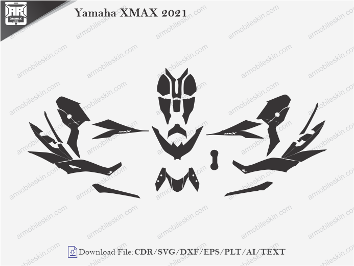 Yamaha XMAX 2021 Wrap Template Vector