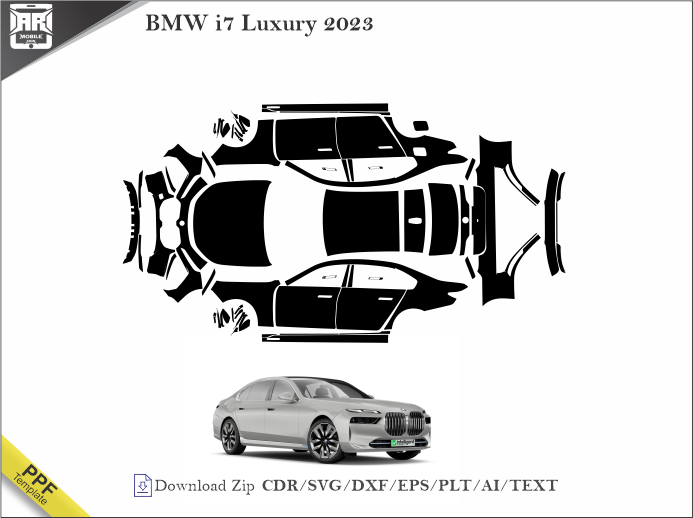 BMW i7 Luxury 2023 Car PPF Template