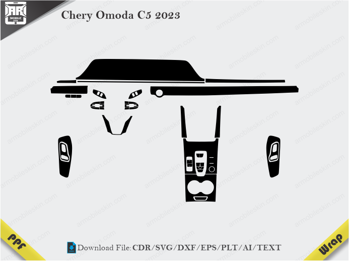 Cherry Omoda C5 2023 Car Interior PPF Template
