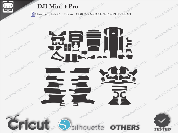 DJI Mini 4 Pro Skin Template Vector