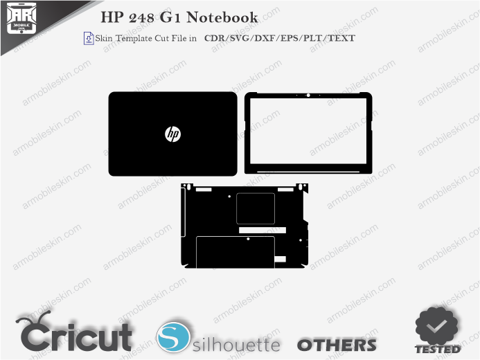 HP 248 G1 Notebook Skin Template Vector