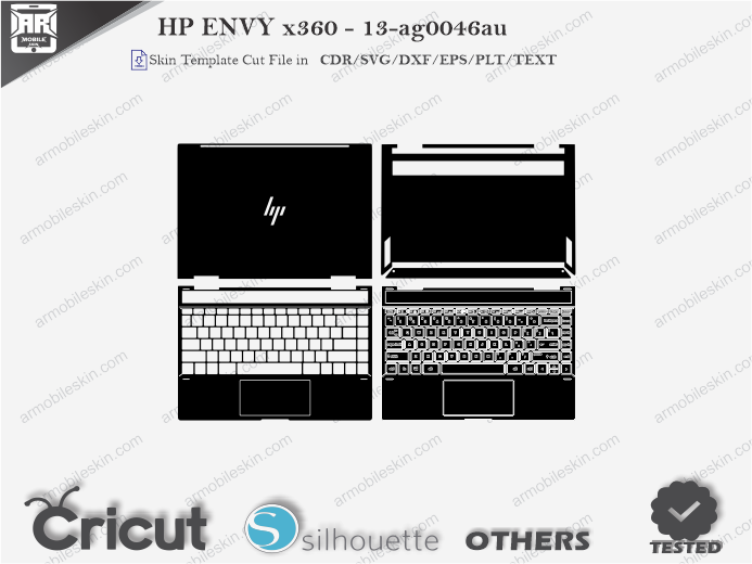 HP ENVY x360 - 13-ag0046au Skin Template Vector
