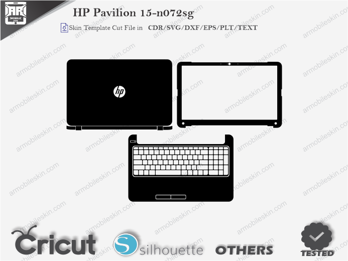 HP Pavilion 15-n072sg Skin Template Vector