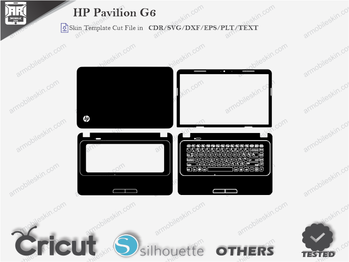 HP Pavilion G6 Skin Template Vector