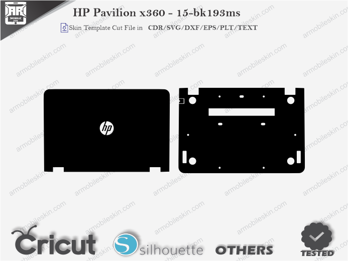 HP Pavilion x360 - 15-bk193ms Skin Template Vector