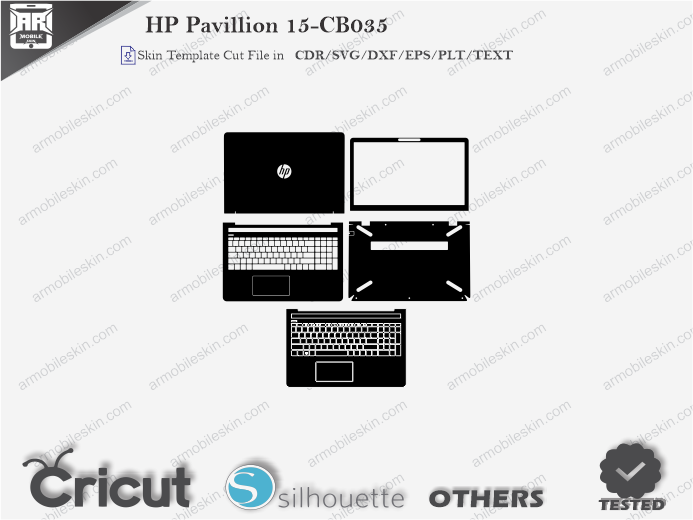 HP Pavillion 15-CB035 Skin Template Vector