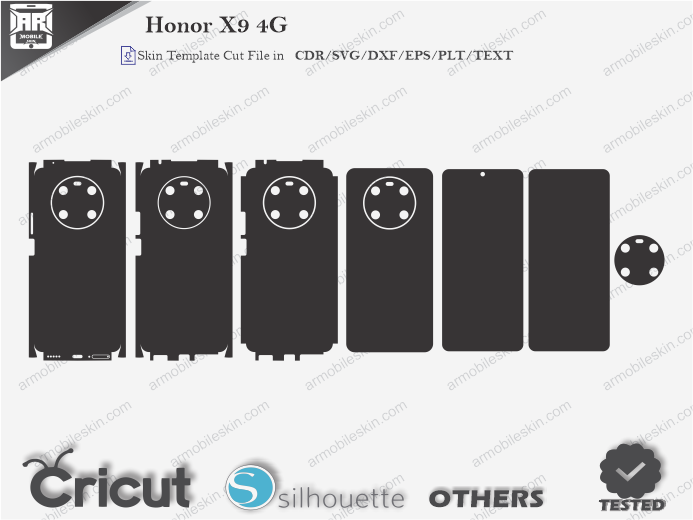 Honor X9 4G Skin Template Vector