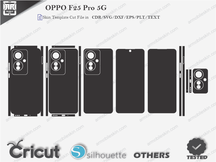 OPPO F25 Pro 5G Skin Template Vector
