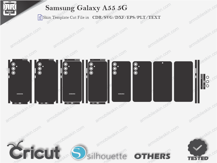 Samsung Galaxy A55 5G Skin Template Vector