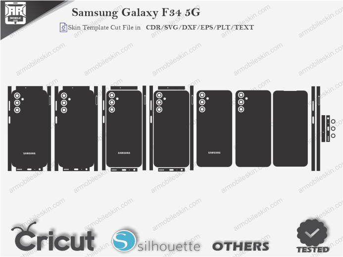 Samsung Galaxy F34 5G Skin Template Vector