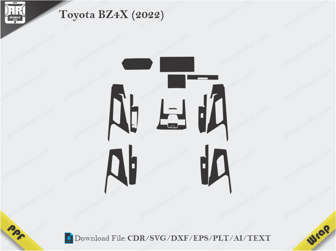 Toyota BZ4X (2022) Car Interior PPF Template