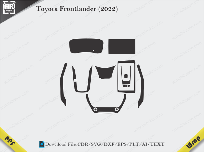 Toyota Frontlander (2022) Car Interior PPF or Wrap Template