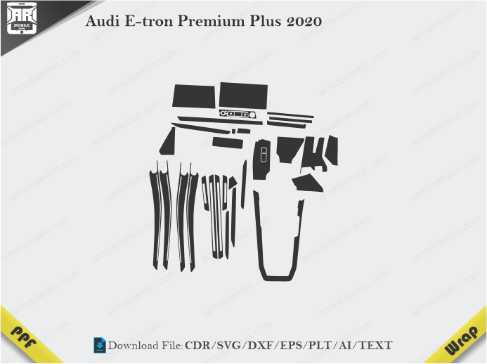 Audi E-tron Premium Plus 2020 Car Interior PPF or Wrap Template