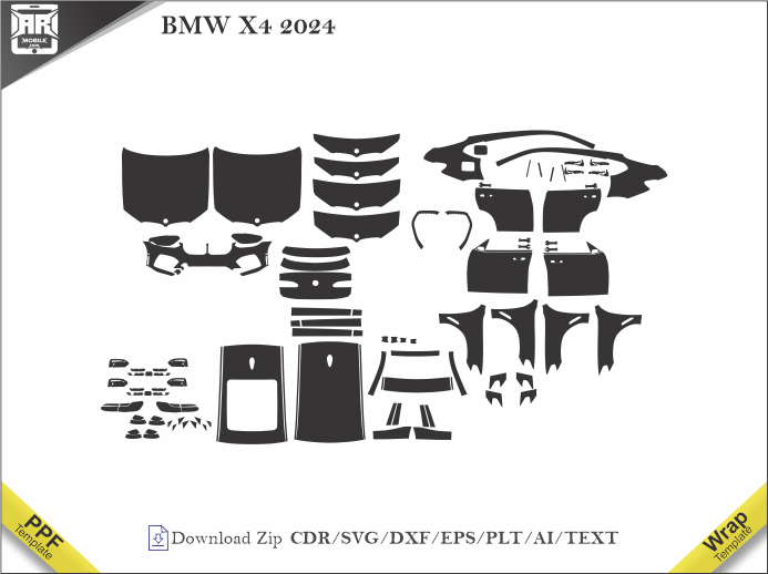 BMW X4 2024 Car PPF Template