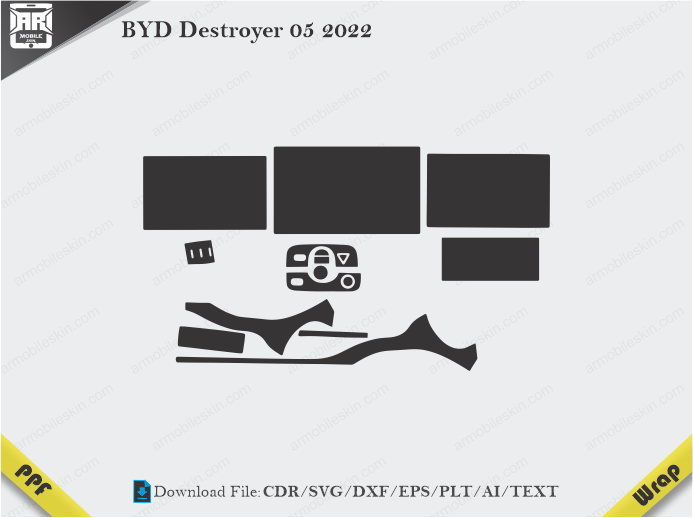 BYD Destroyer 05 2022 Car Interior PPF or Wrap Template
