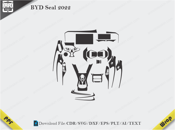 BYD Seal 2022 Car Interior PPF or Wrap Template