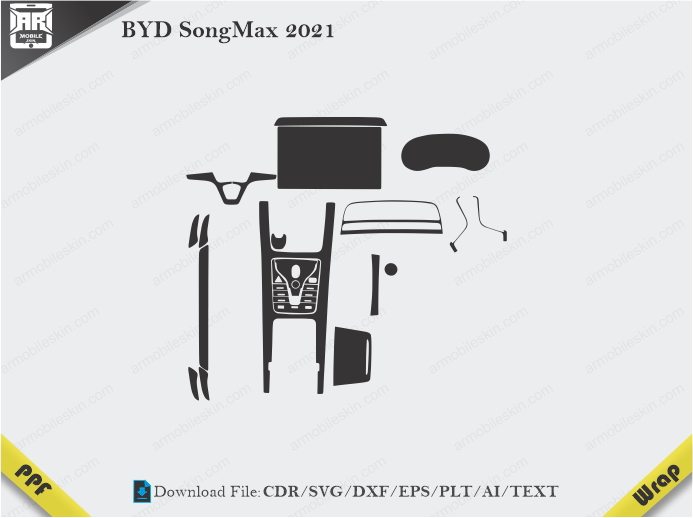 BYD SongMax 2021 Car Interior PPF Template