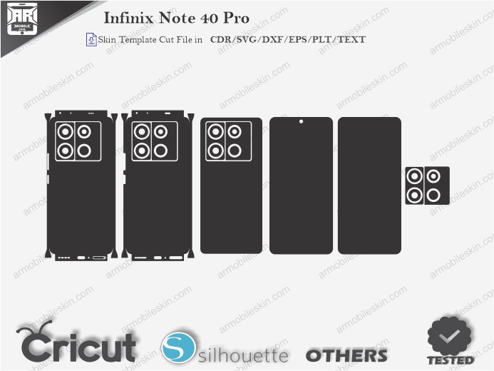 Infinix Note 40 Pro Skin Template Vector