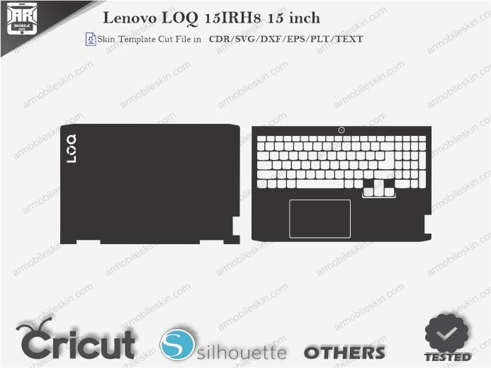 Lenovo LOQ 15IRH8 15 inch Skin Template Vector