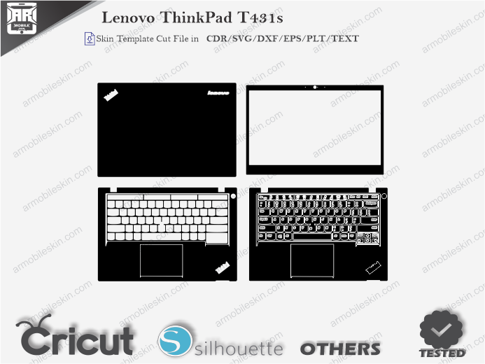 Lenovo ThinkPad T431s Skin Template Vector
