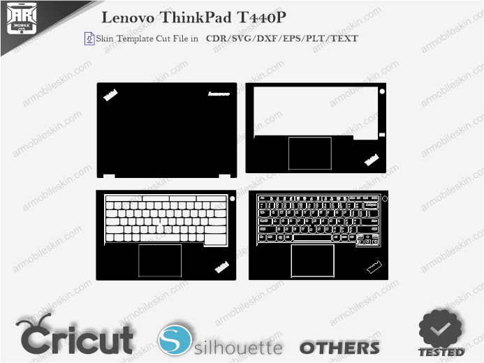 Lenovo ThinkPad T440P Skin Template Vector