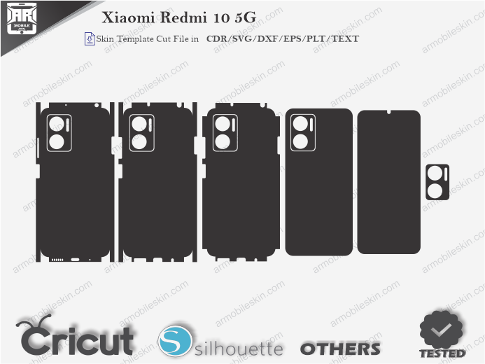 Xiaomi Redmi 10 5G Skin Template Vector