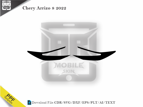 Chery Arrizo 8 2022 Car Headlight Cutting Template
